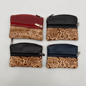 MONEDERO CUERO APLIQUE 1013